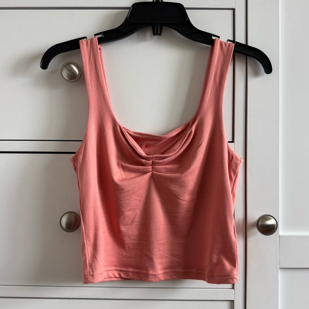 NWOT SHEIN Sweetheart Neckline Slim Fit Ruched Tank Top